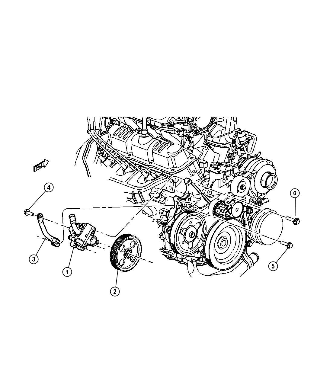 Dodge Grand Caravan Pulley Power Steering Pump Engine Ohv Pulleys