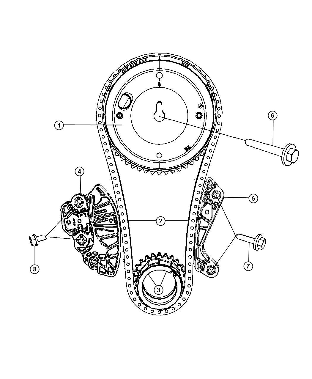 Dodge Durango Guide Timing Chain Crew Cab Aa Chrysler