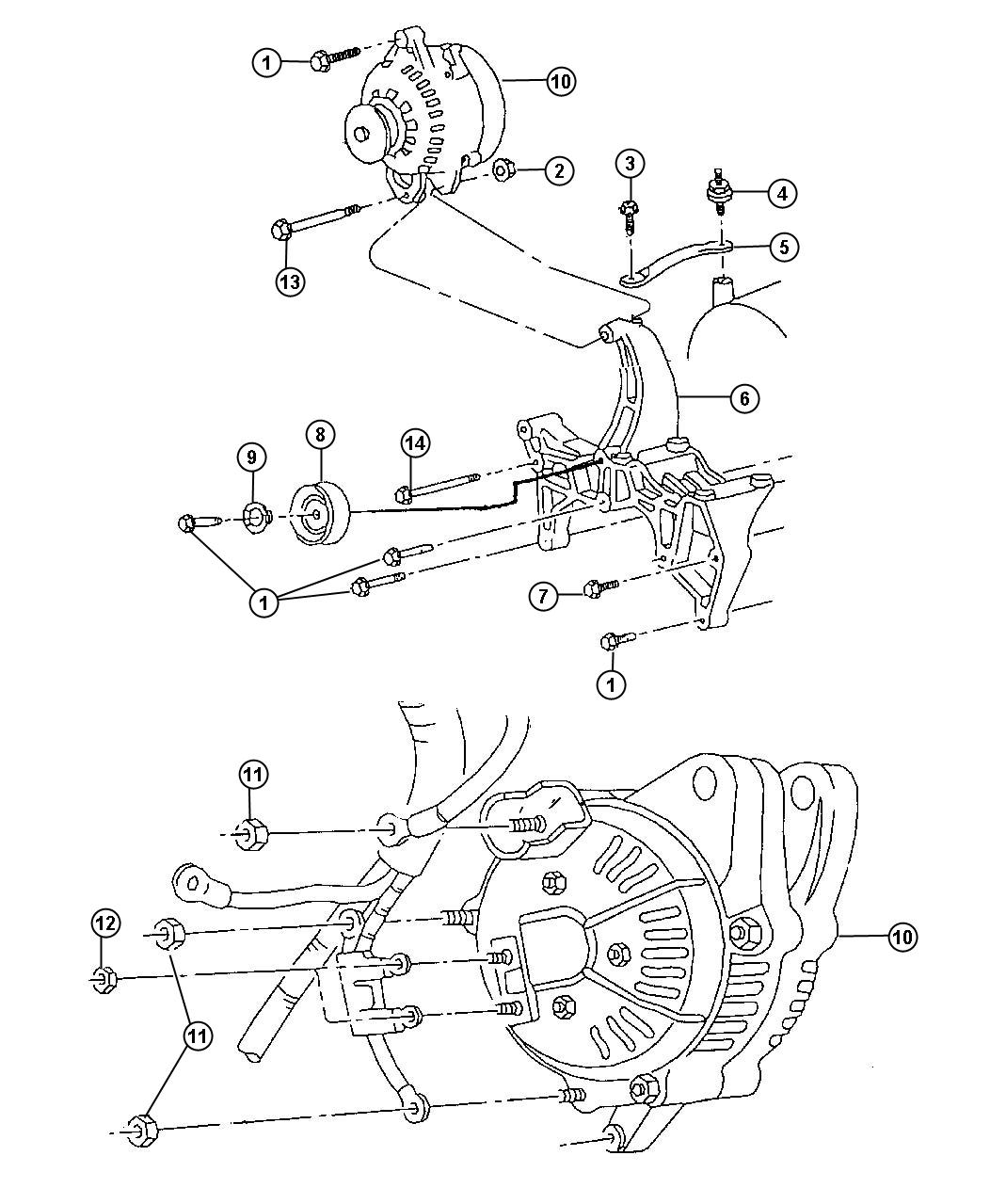 Jeep Grand Cherokee Bushing. Idler pulley. Belt tensioner pulley ...