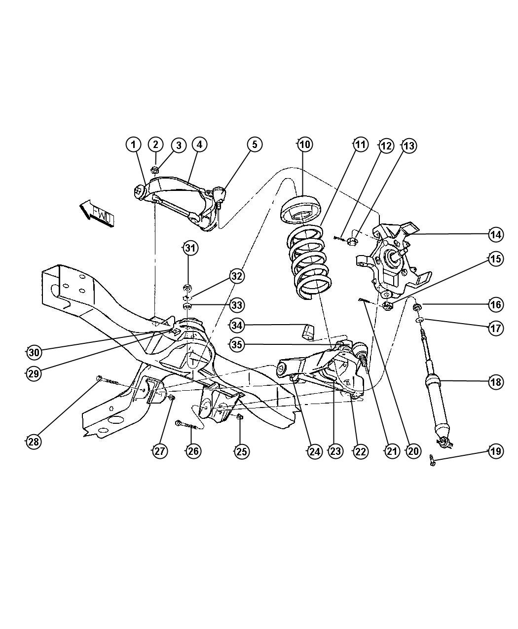 52039246 - Jeep Spring. Front coil. [[spring - left front, spring ...