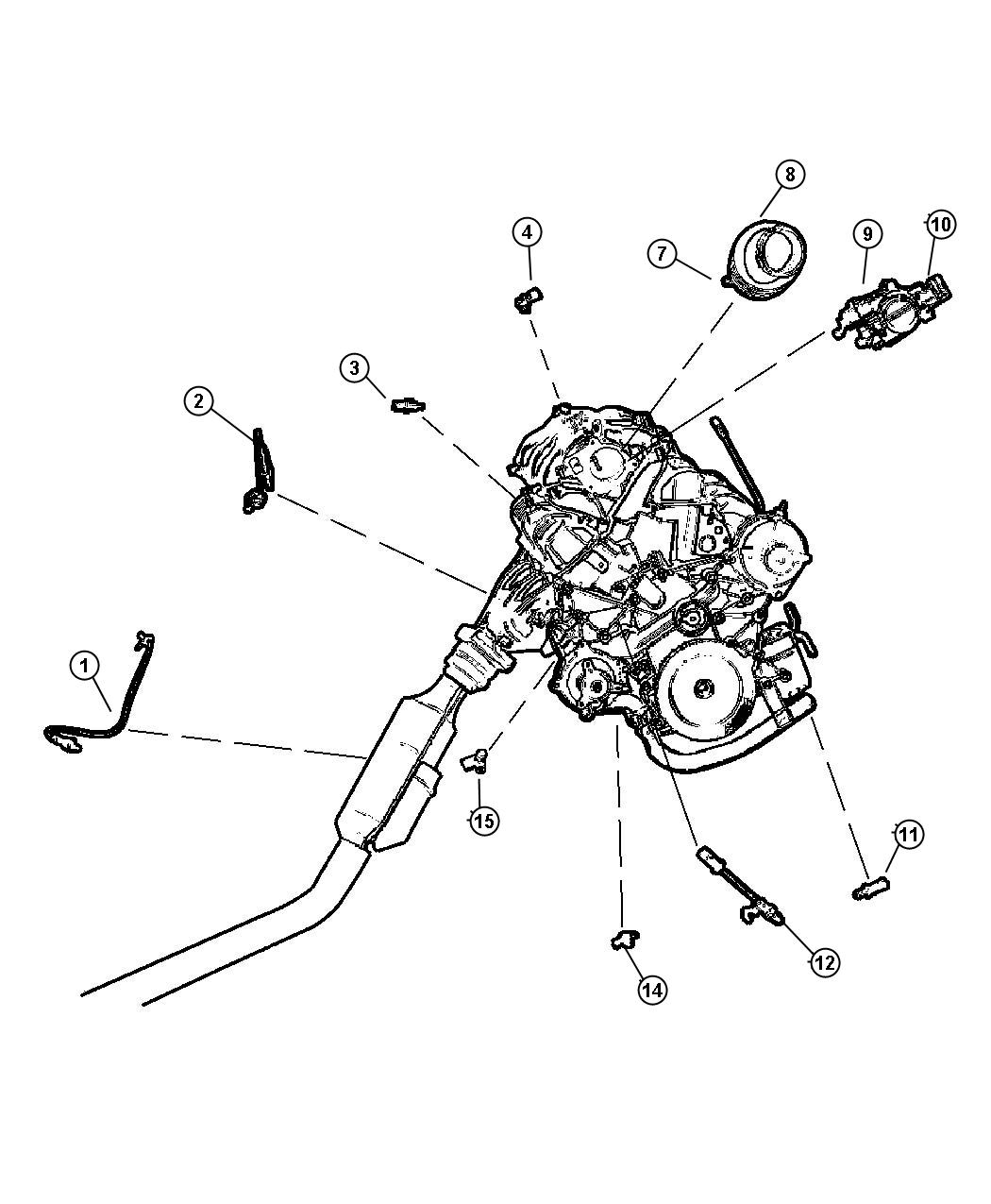 Dodge Caravan Sensor. Oxygen. Upstream - 04686938AB | Chrysler Jeep