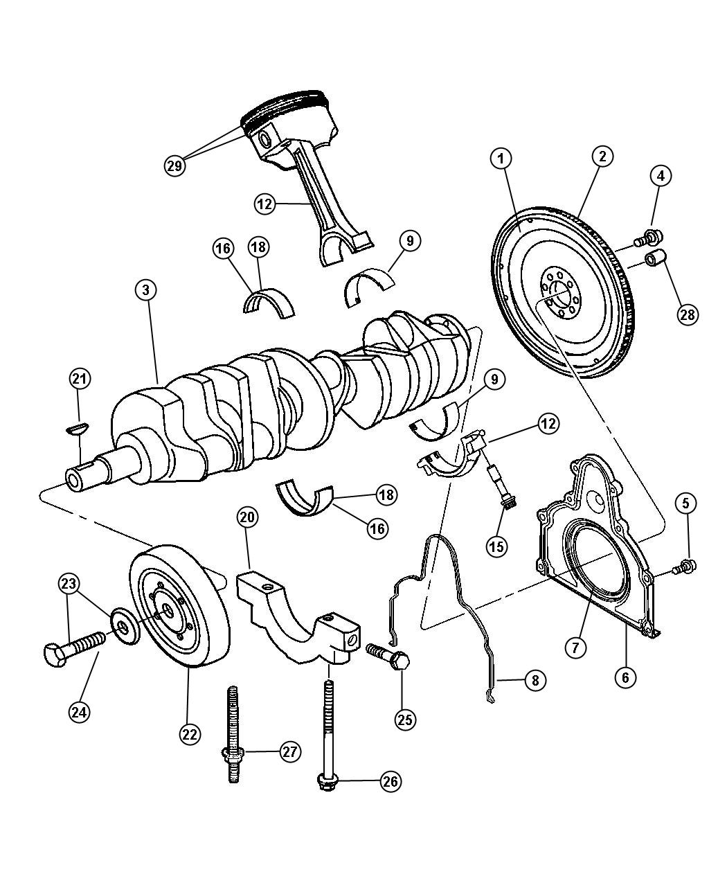 Dodge Ram 1500 Bolt. Connecting rod. [mj9x1.00-4h], mj9 x 1.000-4h