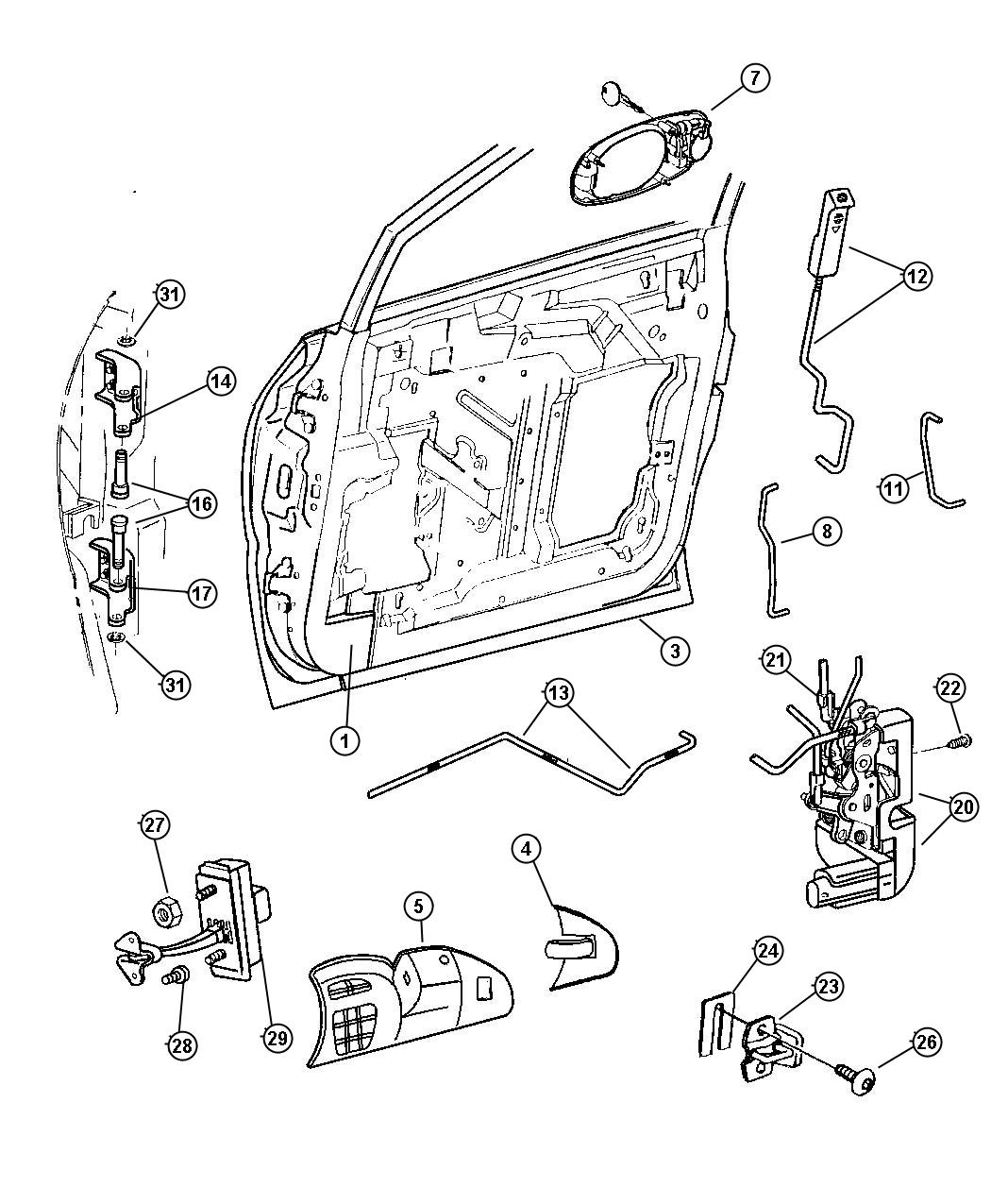 04717717AF - Chrysler Door. Front. Left | Chrysler Jeep Dodge City ...