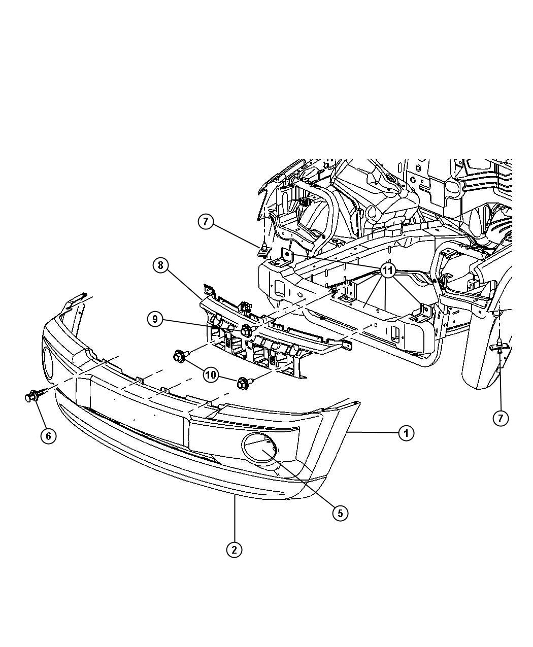 jeep Grand Cherokee Fascia. Front. Color: [no description available