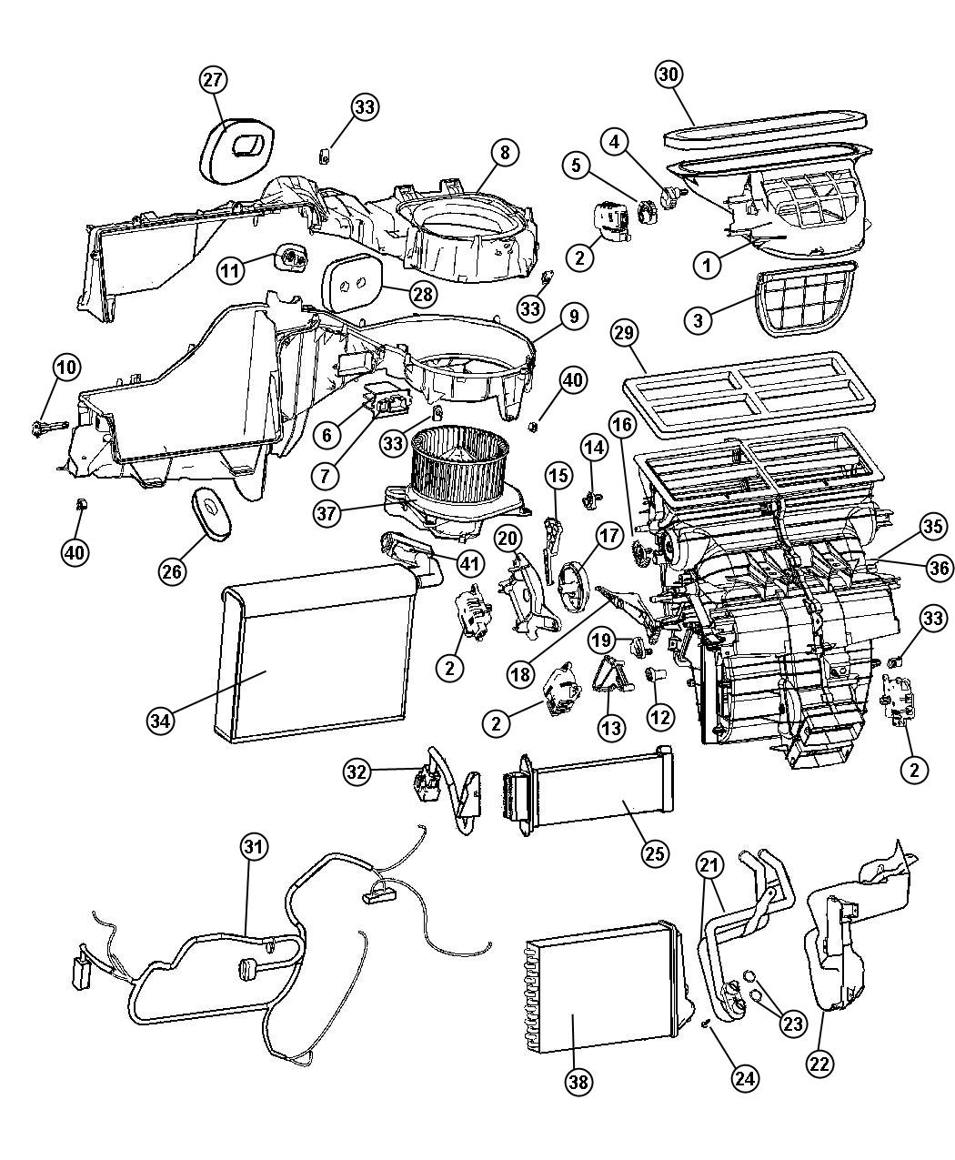 Jeep Grand Cherokee Harness, resistor, wiring. Jumper, radiator fan