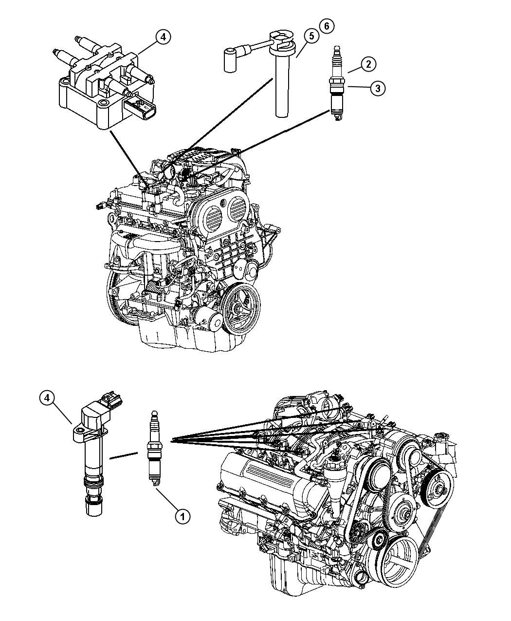 2002 Dodge Coil. Ignition. Spark, plugs, coils 04609103AC Chrysler