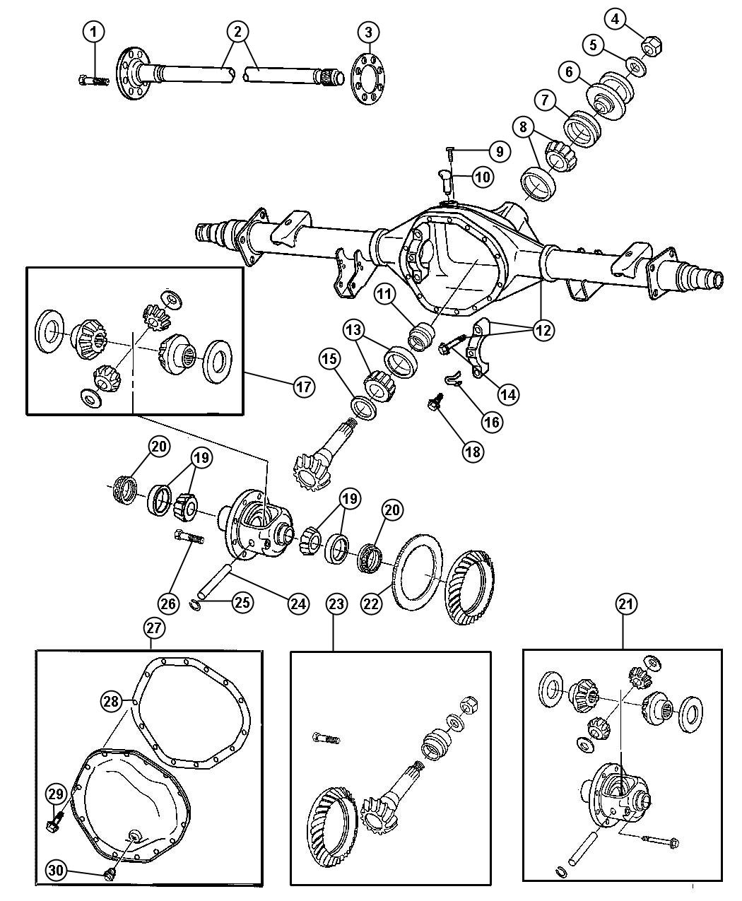 Dodge Ram 1500 Gasket. Rear cover. Mounting. Axle, ratio, differential