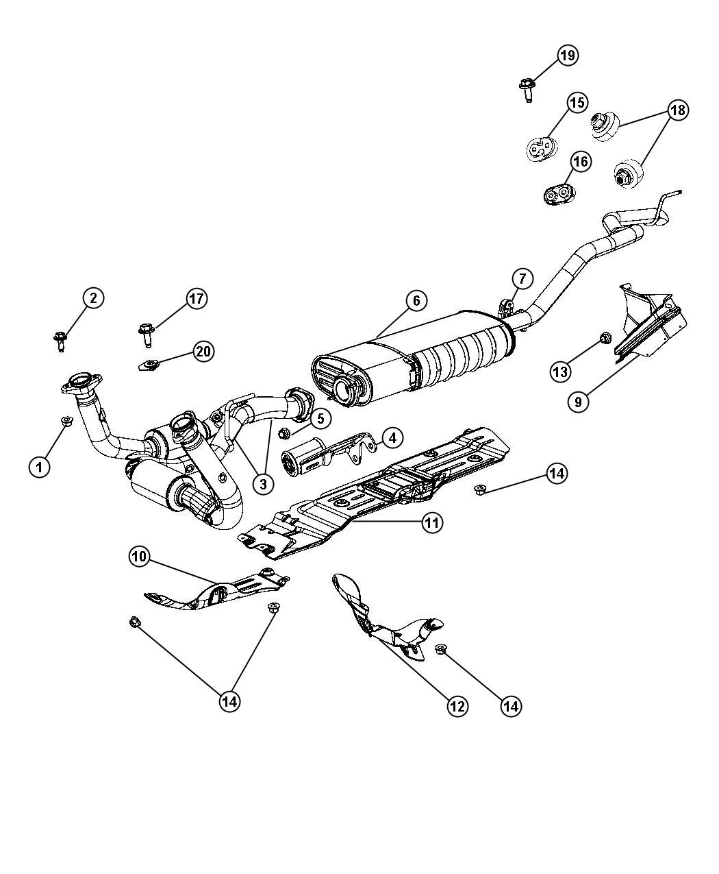 Jeep Grand Cherokee Used for PIPE AND CONVERTER. Exhaust. To