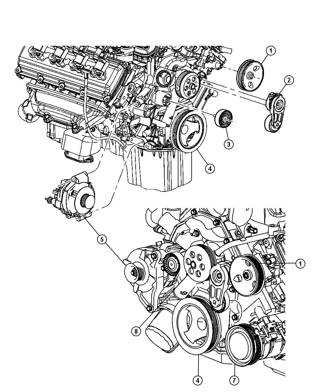 2014 Jeep Grand Cherokee Pulley. Power steering pump. Purchased in assy ...