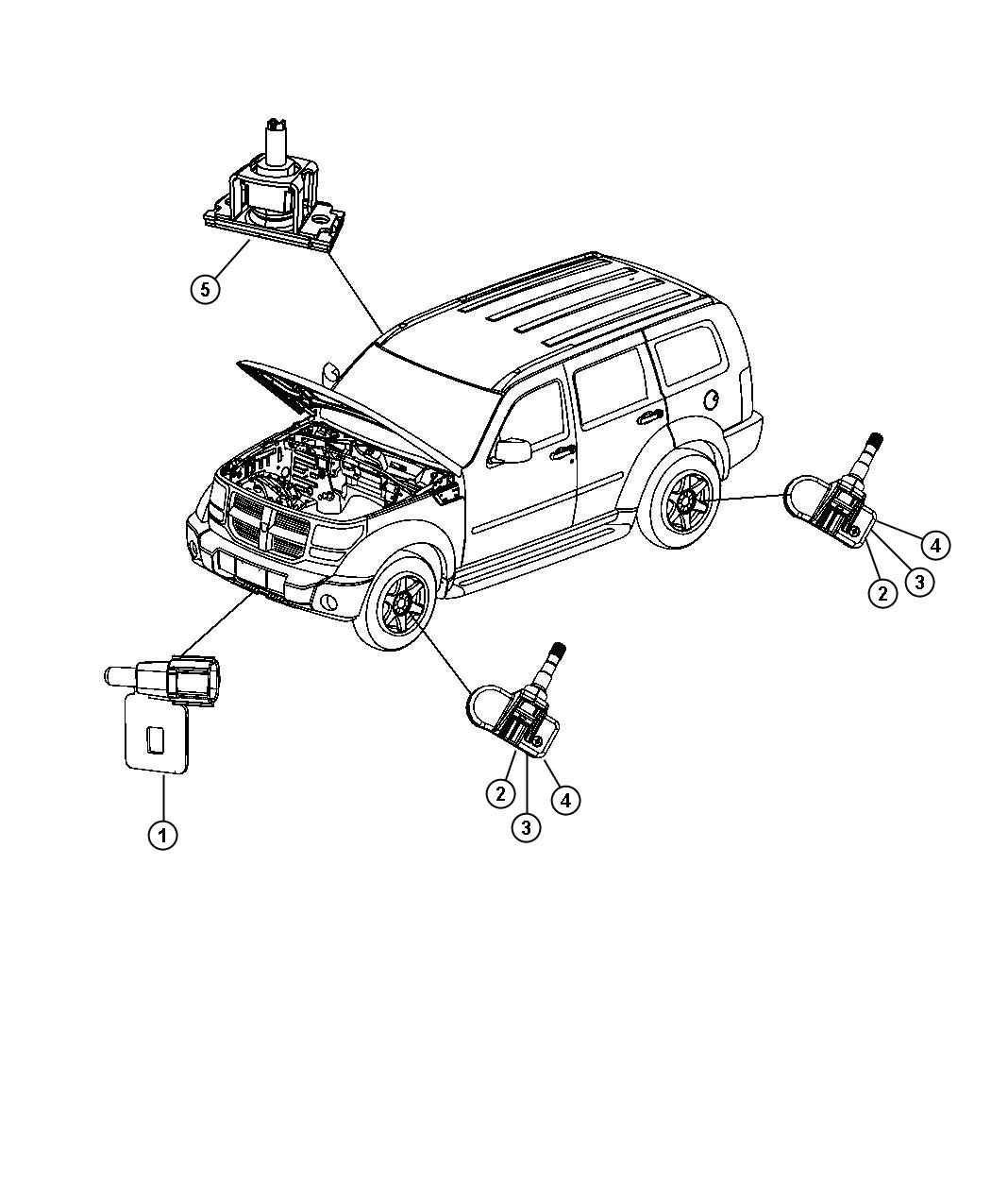 2021 Jeep Wrangler Sensor. Tire pressure. Us, canada. Mexico ...