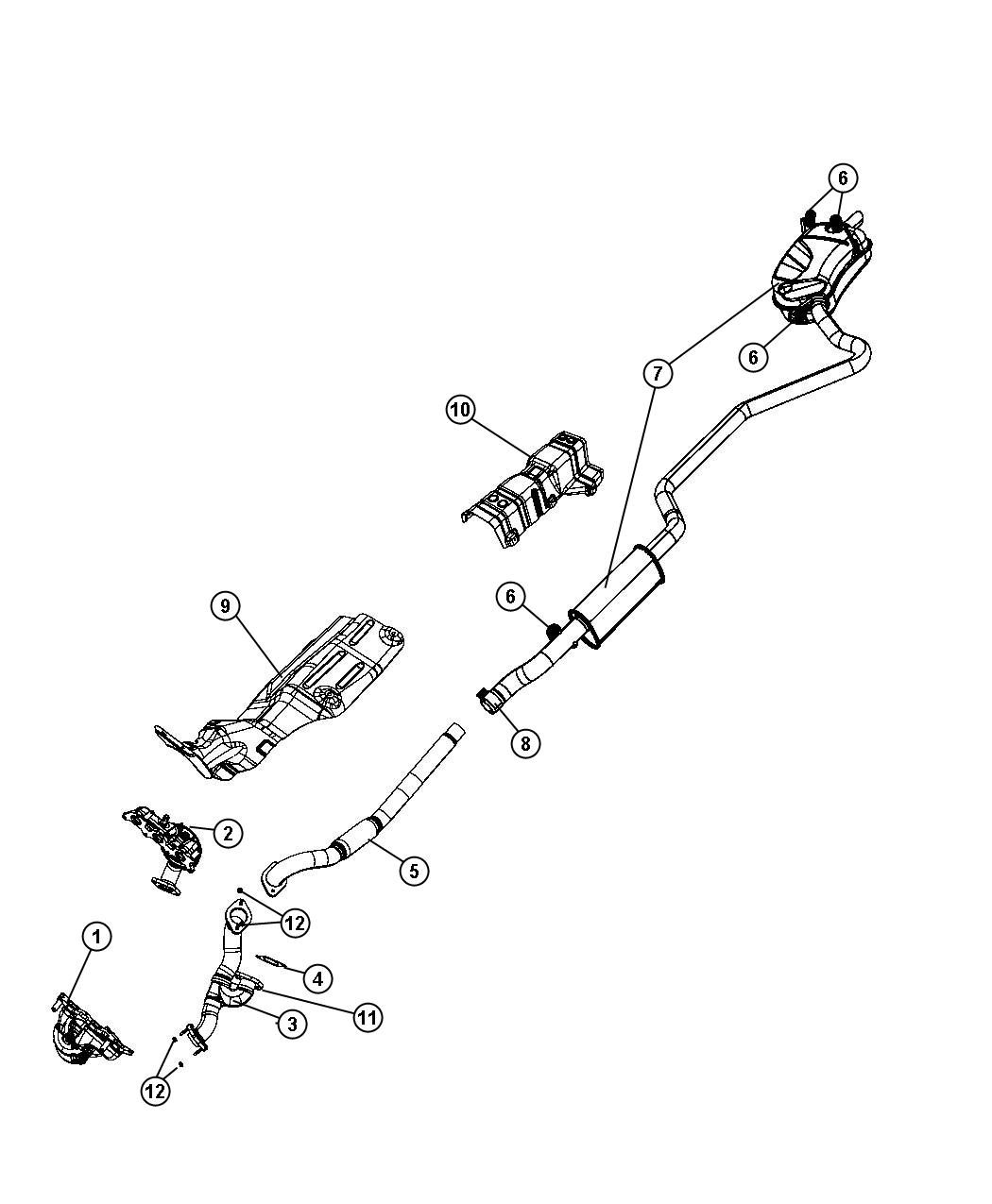 2012 dodge journey exhaust system diagram