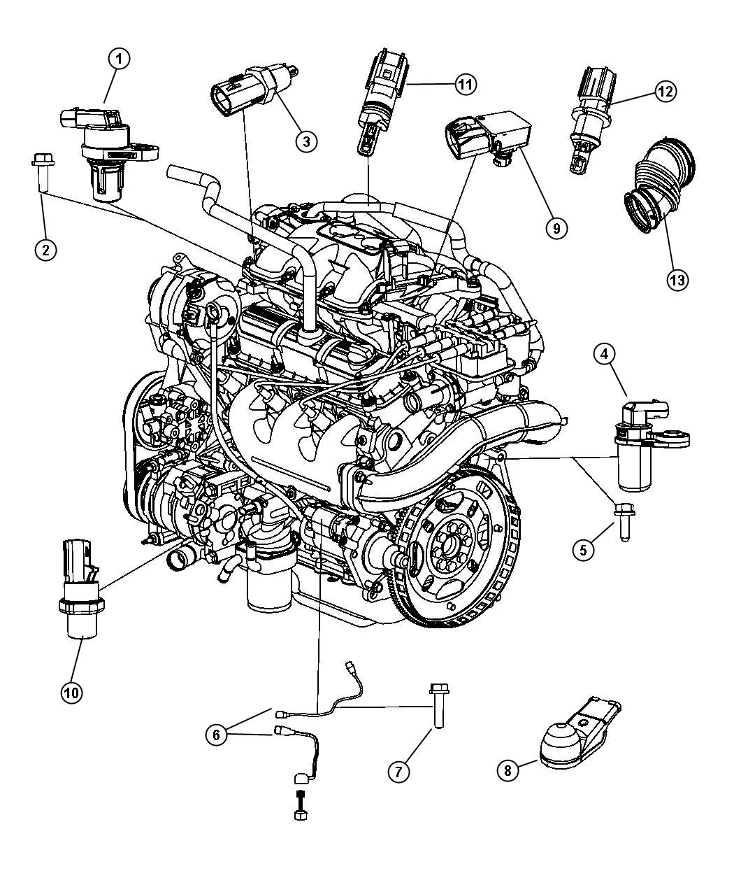 Chrysler Town & Country Sensor. Camshaft. [[electronic gas actuator / swirl and flap / egr temp 2013 Chrysler Town And Country Engine Diagram