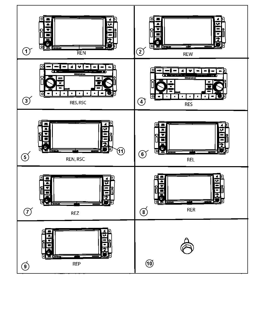 Dodge Grand Caravan Cover. Radio. Export - 68020392AA | Chrysler Jeep