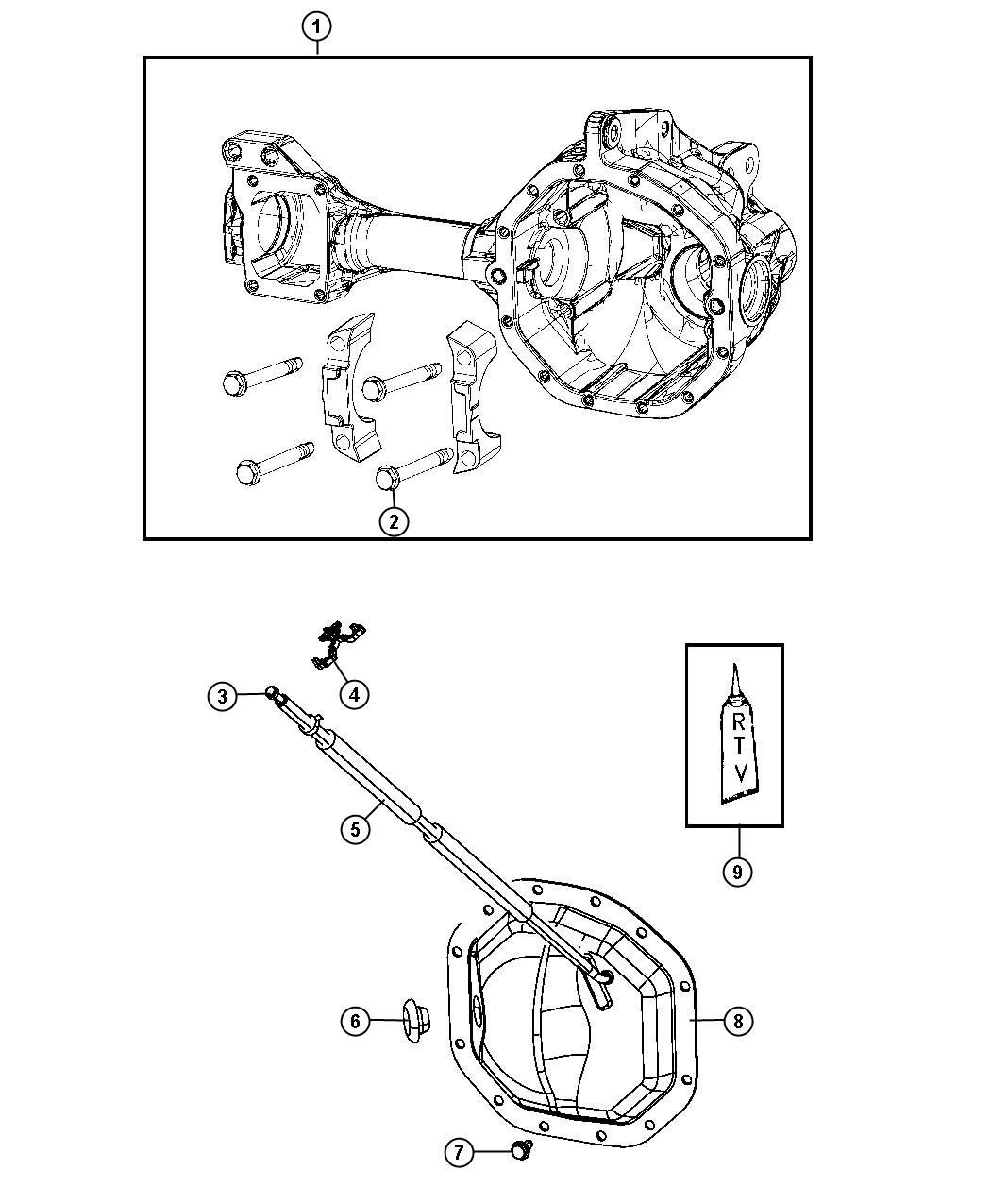 Ram 1500 Bolt, screw. Differential cover, hex flange head tapping. M8x1