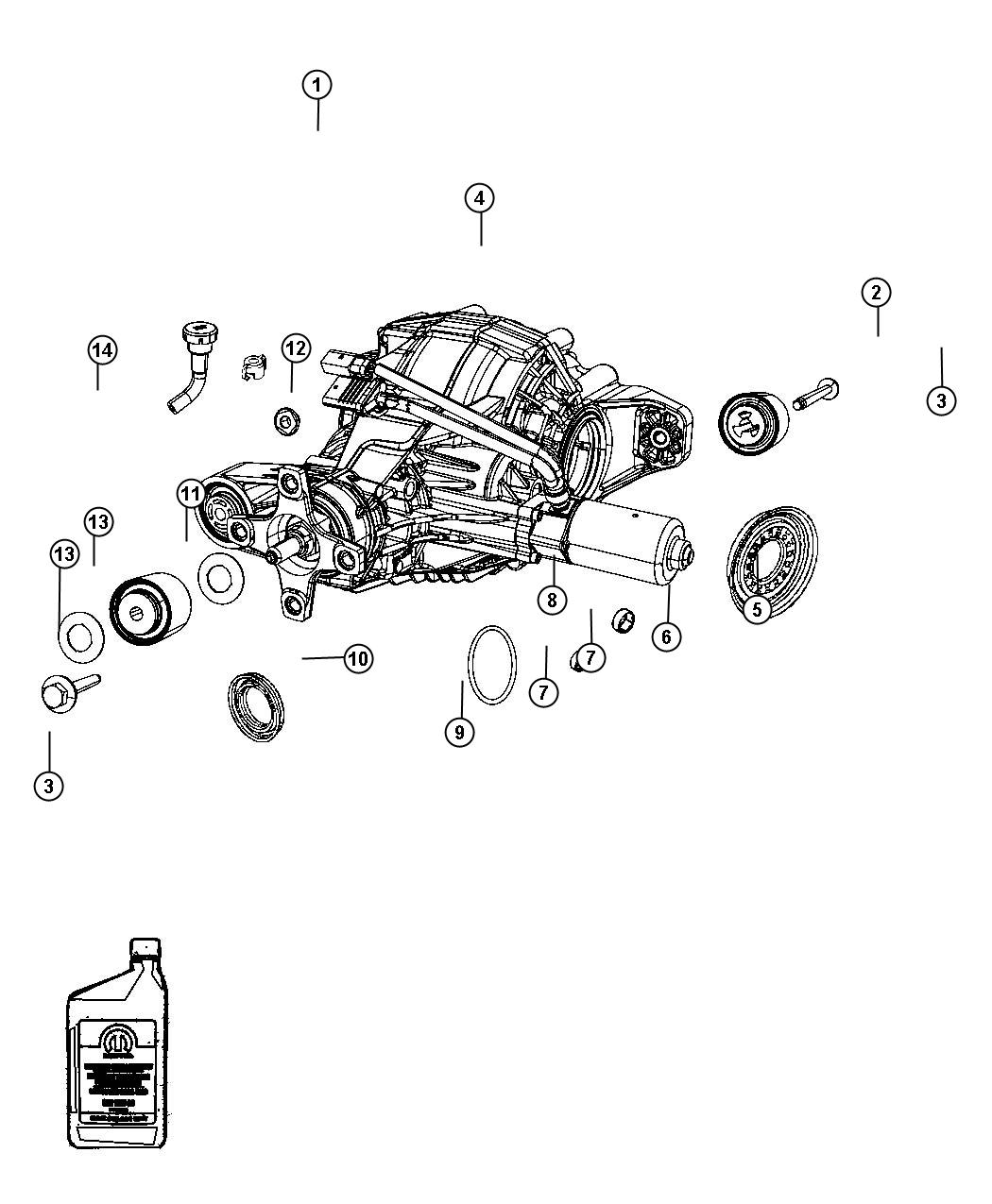 Jeep Grand Cherokee Differential. Rear axle. 3.70 rear axle ratio, [6.4l v8 srt hemi mds ...