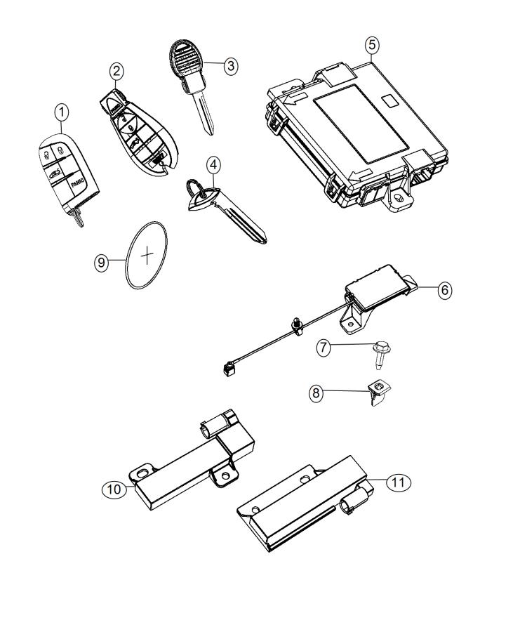 Dodge Dart Transmitter. Integrated key fob - 68225802AB | Chrysler Jeep ...