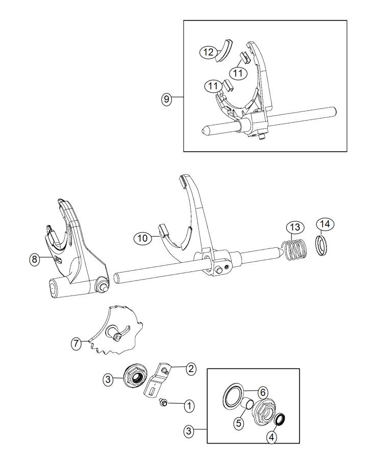 Jeep Wrangler Lever. Transfer case shifter. [complete chassis parts ...