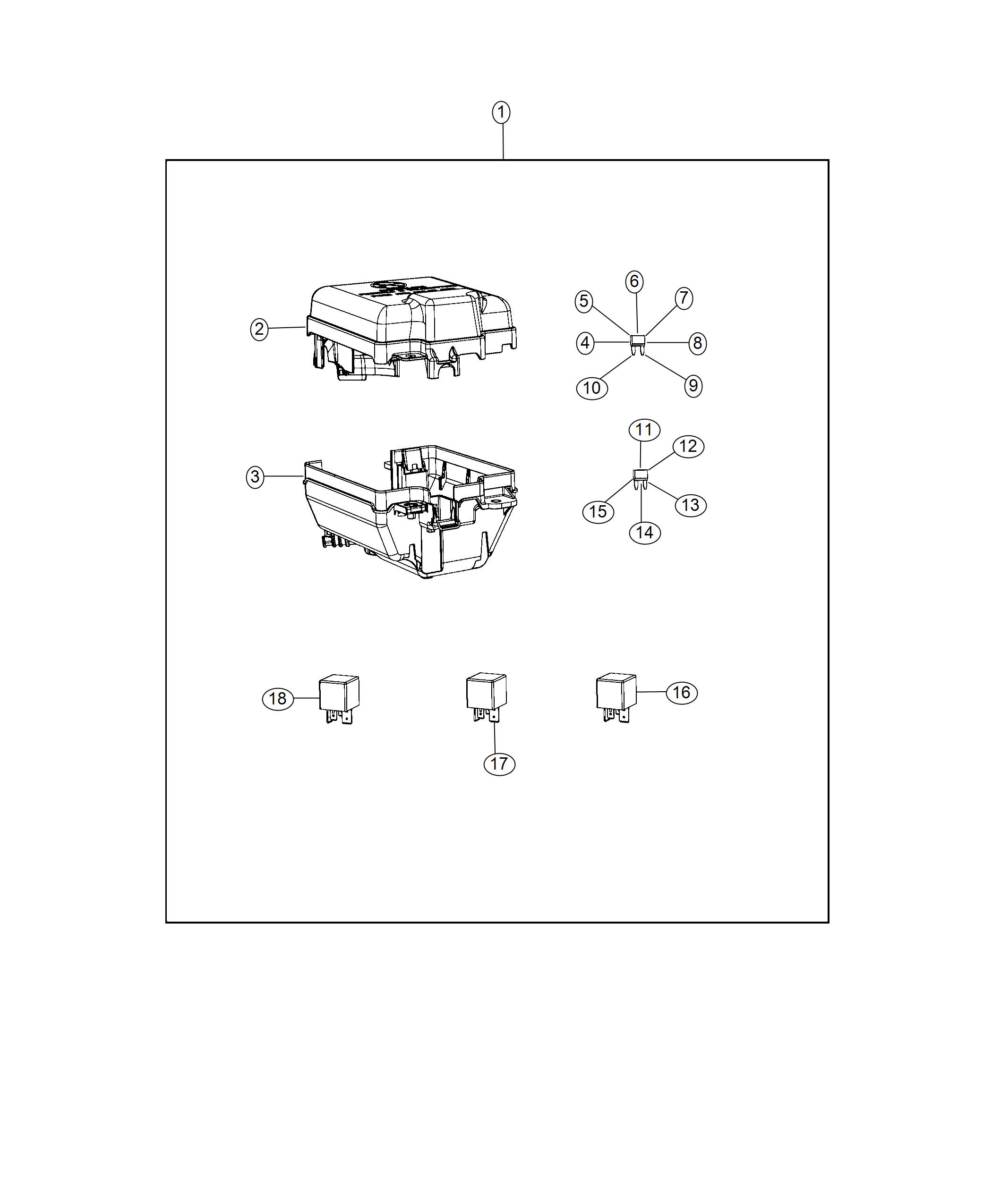 68273233AA - Ram Relay. Micro power iso. Distribution, center