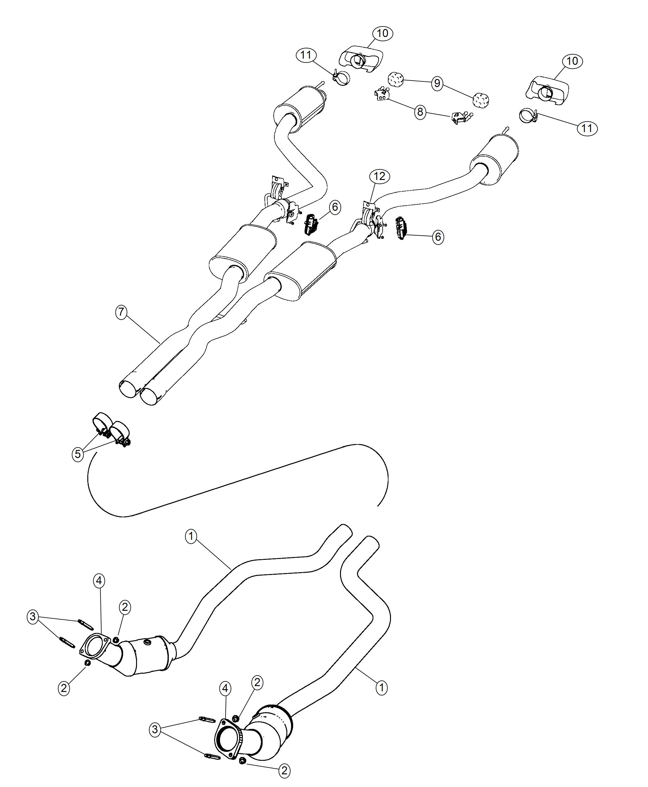 Dodge Challenger Gasket. Exhaust. Left, left or right, right ...